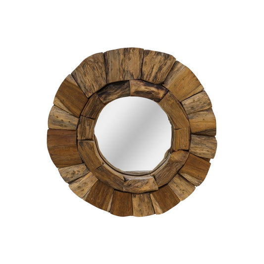 HSM Collection Ronde Spiegel 40X40X4 Natuurlijk Teak