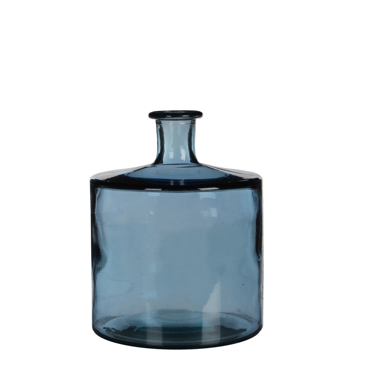 Guan Fles Vaas H26 x Ø21 cm Gerecycled Glas Blauw