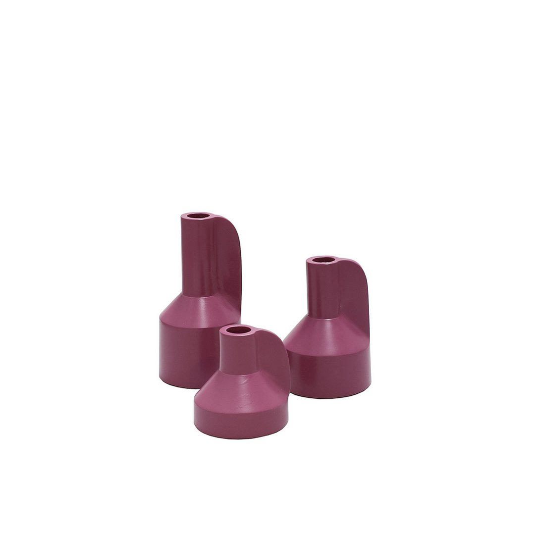 Alota mauve Ø9 x H17/13/9 cm Set van 3