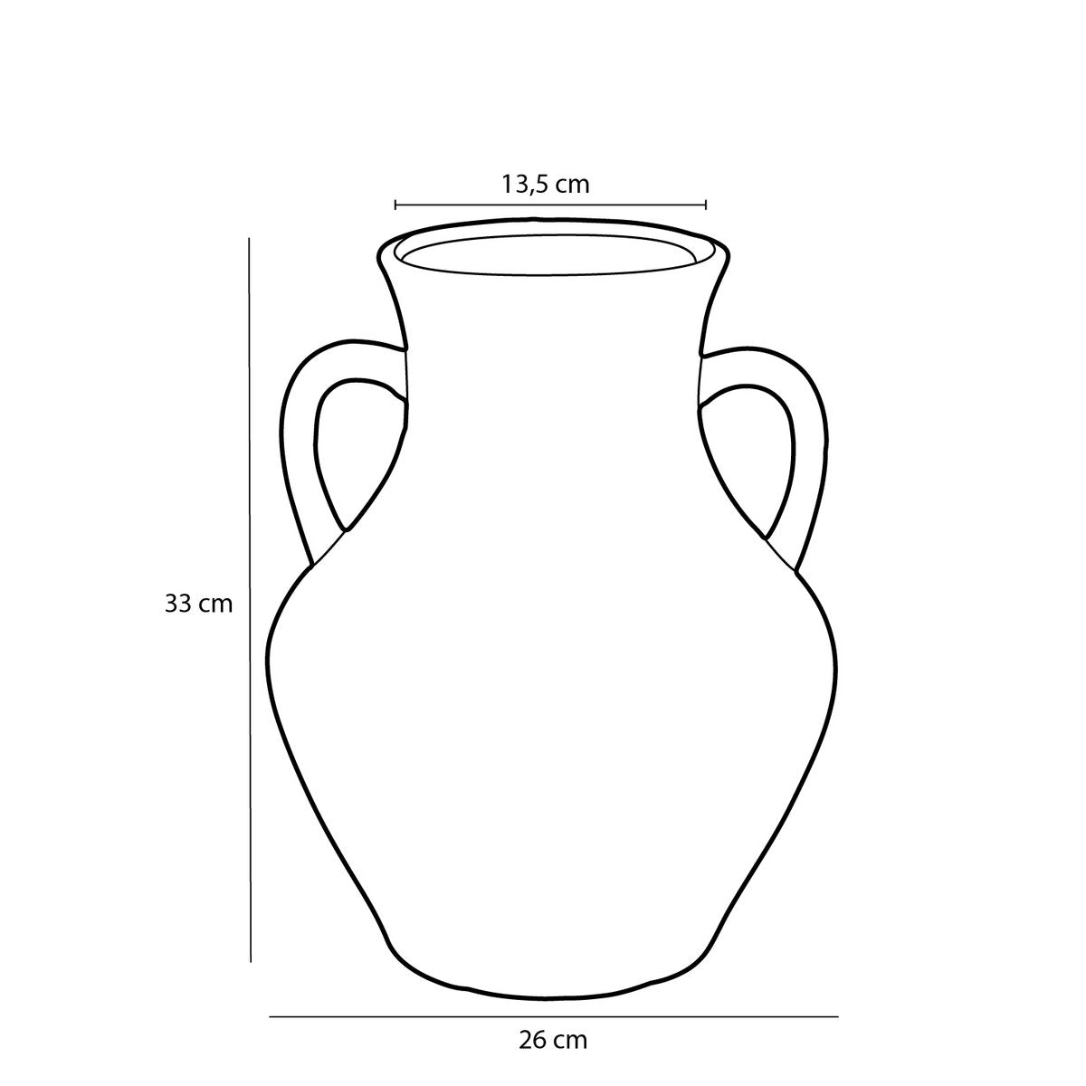 Marian Vaas H33 x Ø26 cm Keramiek Groen