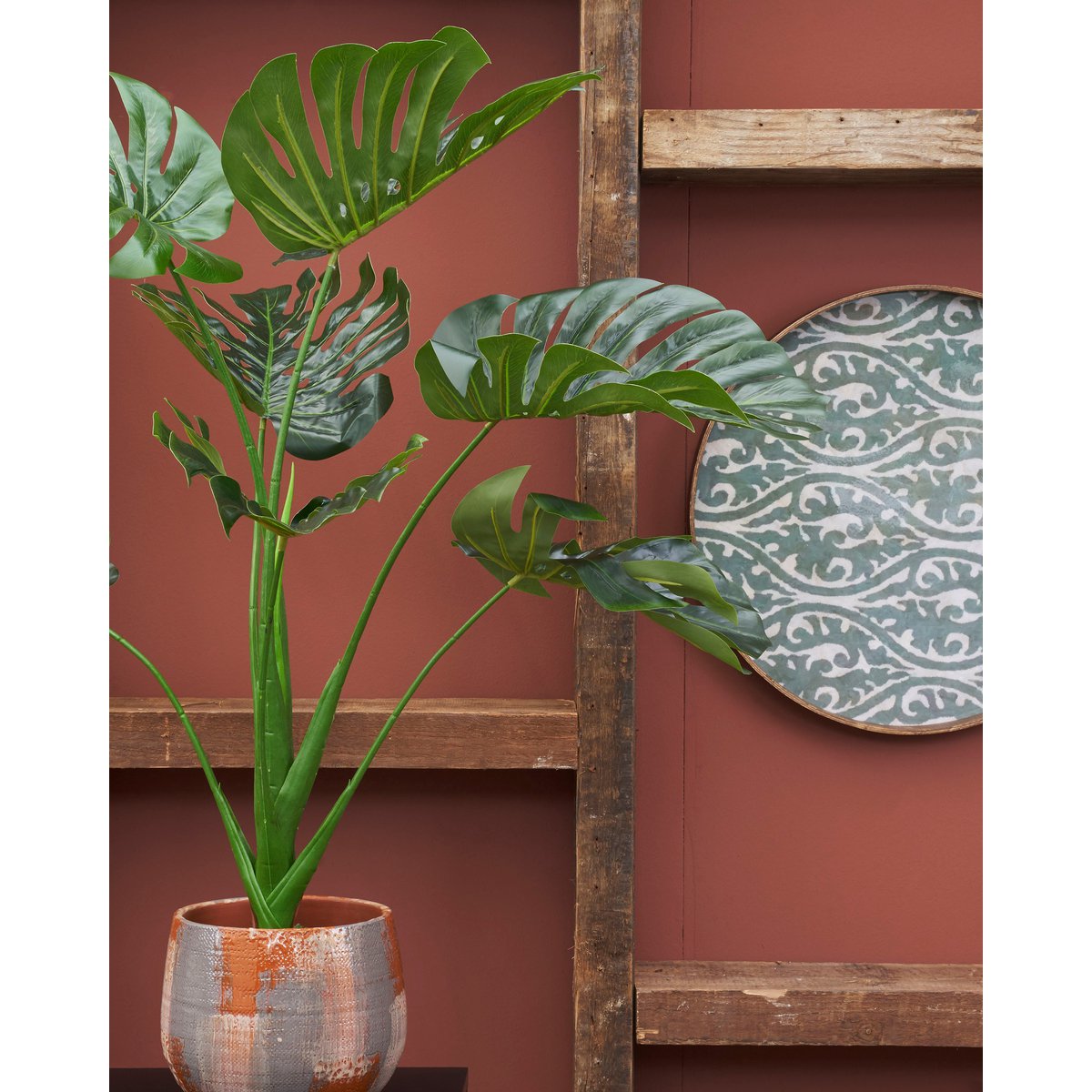 Monstera Kunstplant H100 x Ø70 cm Groen