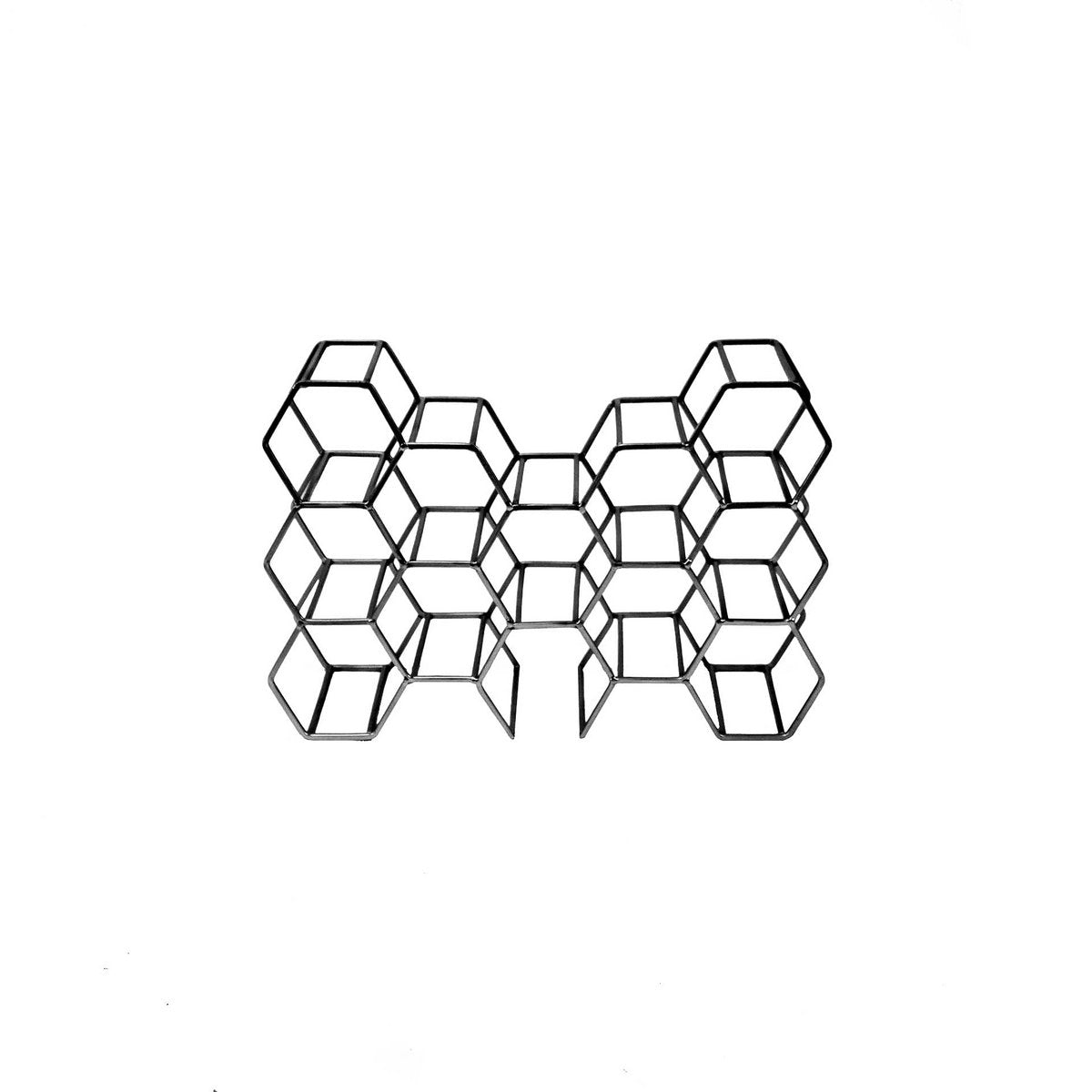 Wijnrek Metaal Zwart 11 flessen 44,5x15,5x29cm