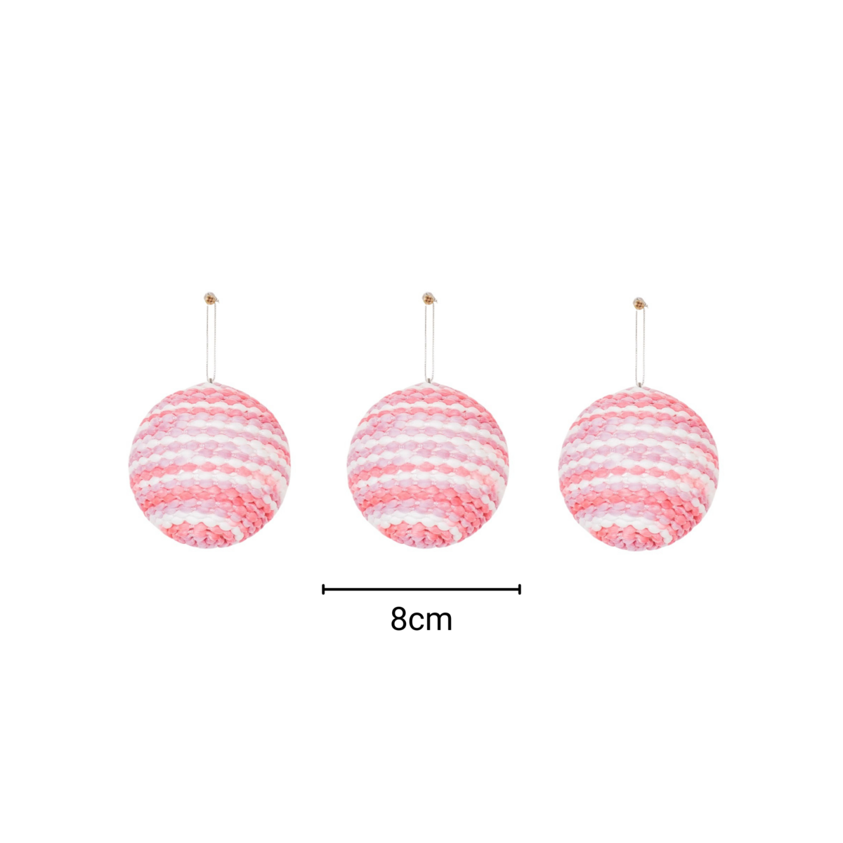 Kersthangers- Kerstballen- Schuim- Neon Roze -S3- 8cm