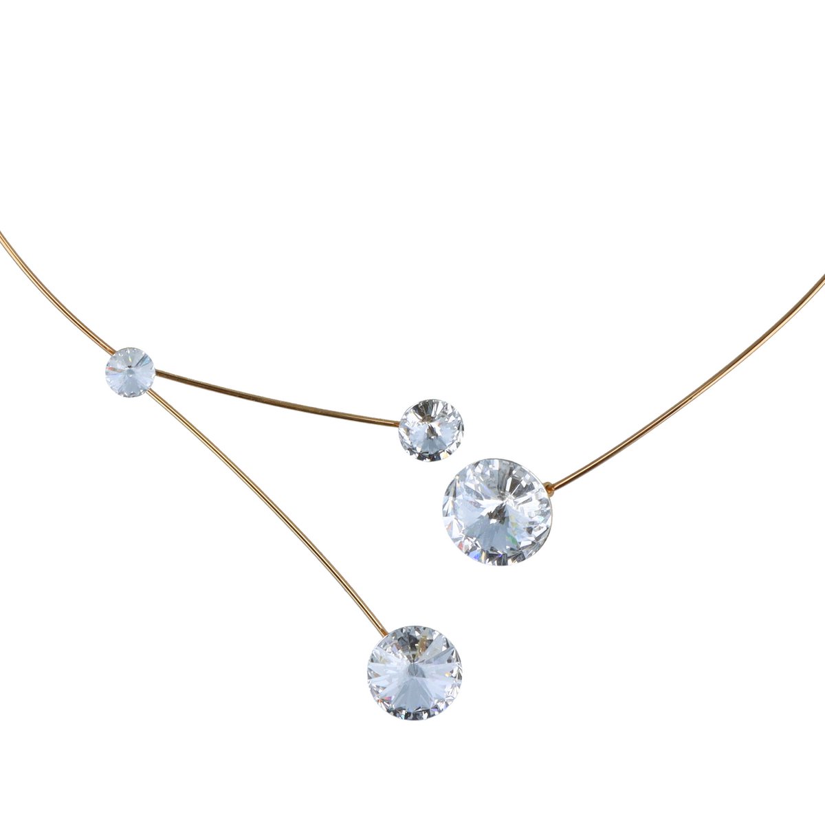 Forever Floating Crystals Ketting - Crystal Goud