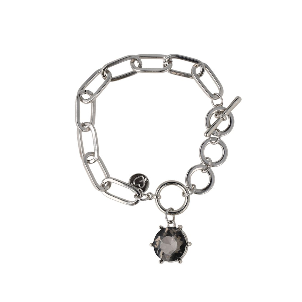 Rhodium en Kristal Armband