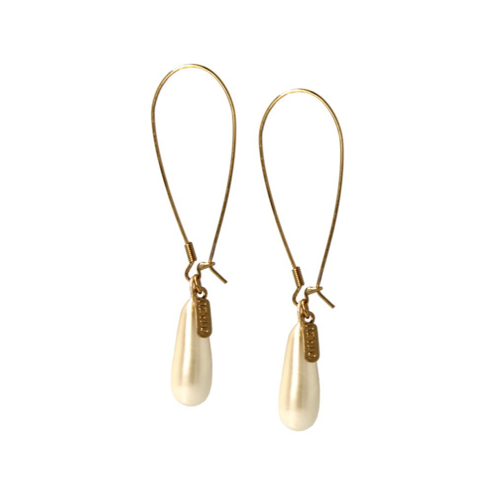 Classic Pearl Oorhangers Cream