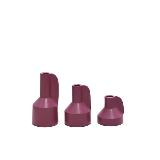 Alota mauve Ø9 x H17/13/9 cm Set van 3