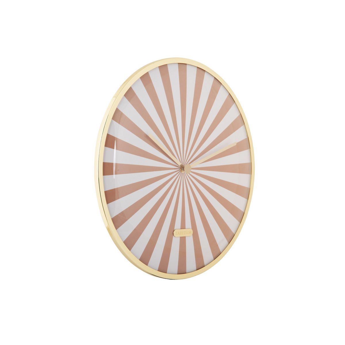 Wandklok Candy Swirl Dome Zacht Bruin