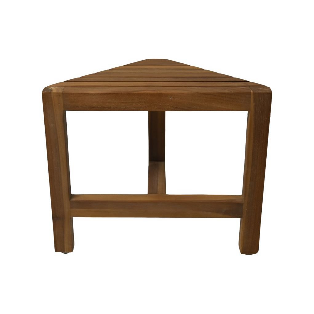 Decoratieve hoekkruk 38x20x32 Natuurlijk Teak Set van 2