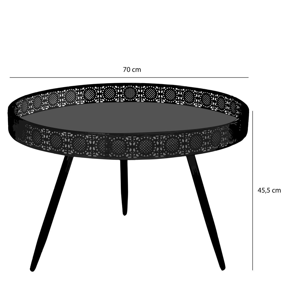 Lagune Salontafel H46 x Ø70 cm Metaal Brons