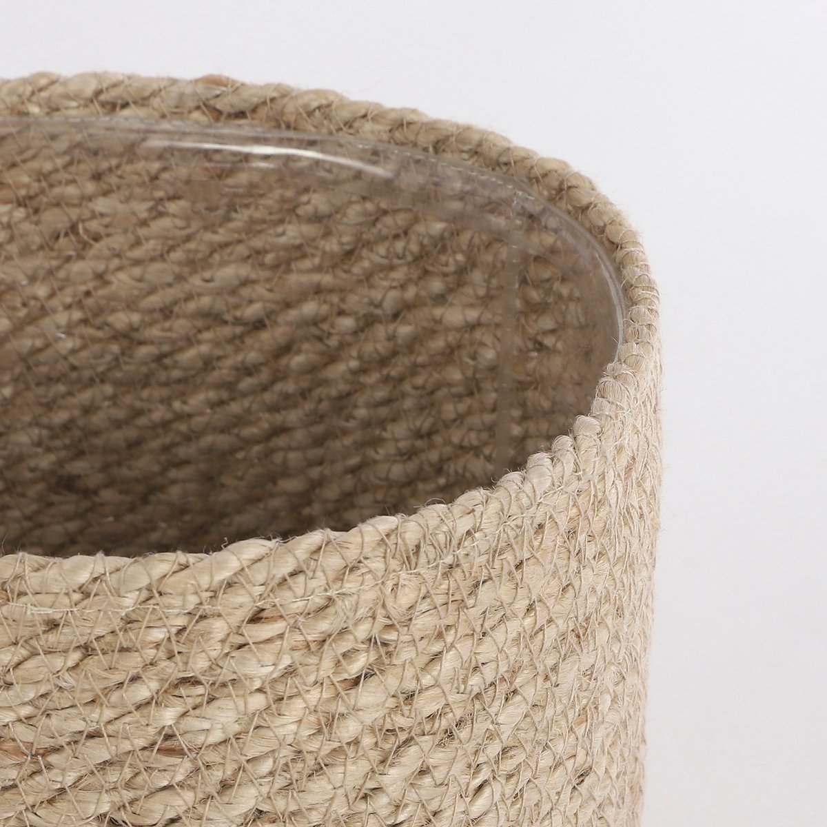 Atlantic Plantenmand Set van 3 H16 x Ø16 cm Jute Crème