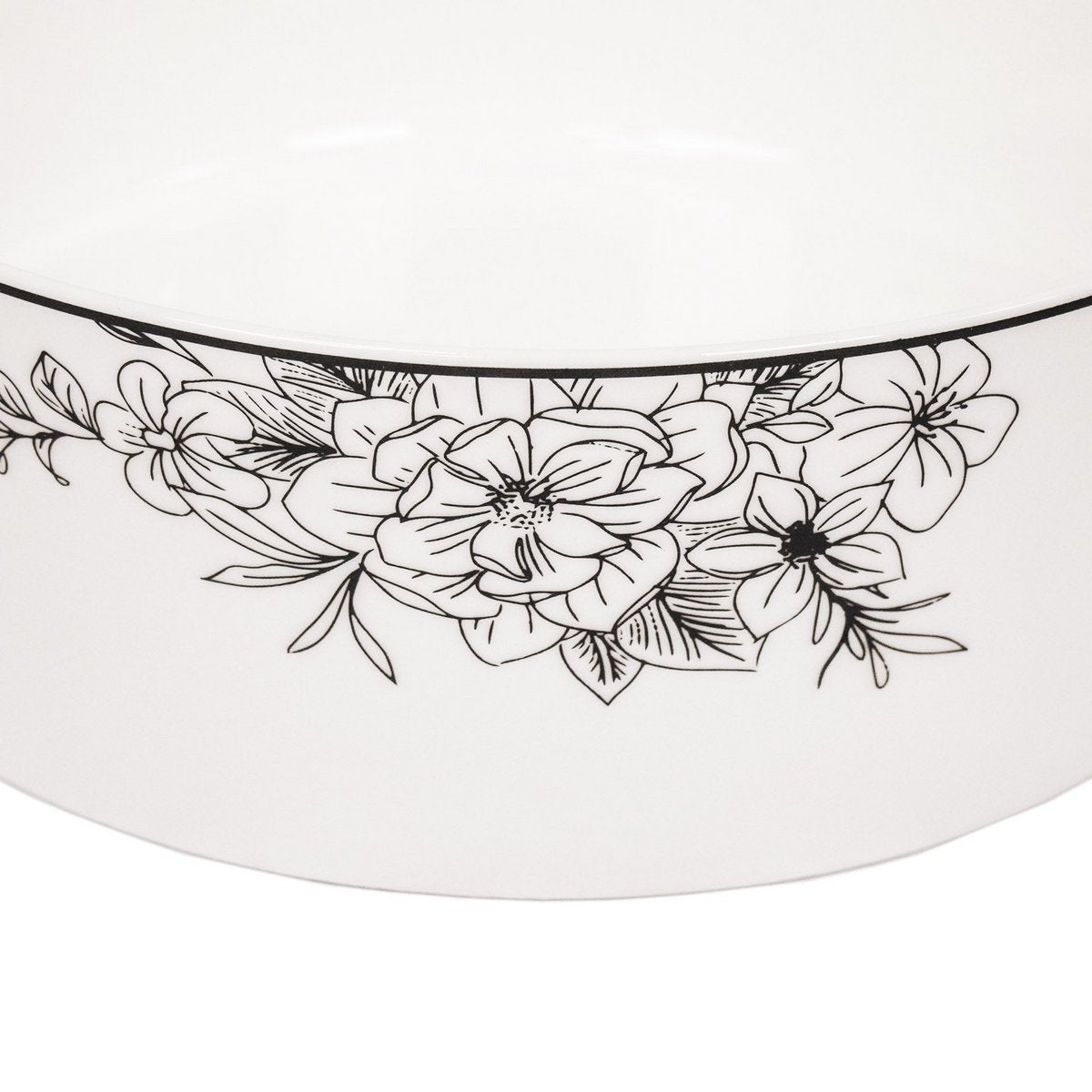 Kom Newbone China Les Fleurs 17,5x17,5x6,5cm