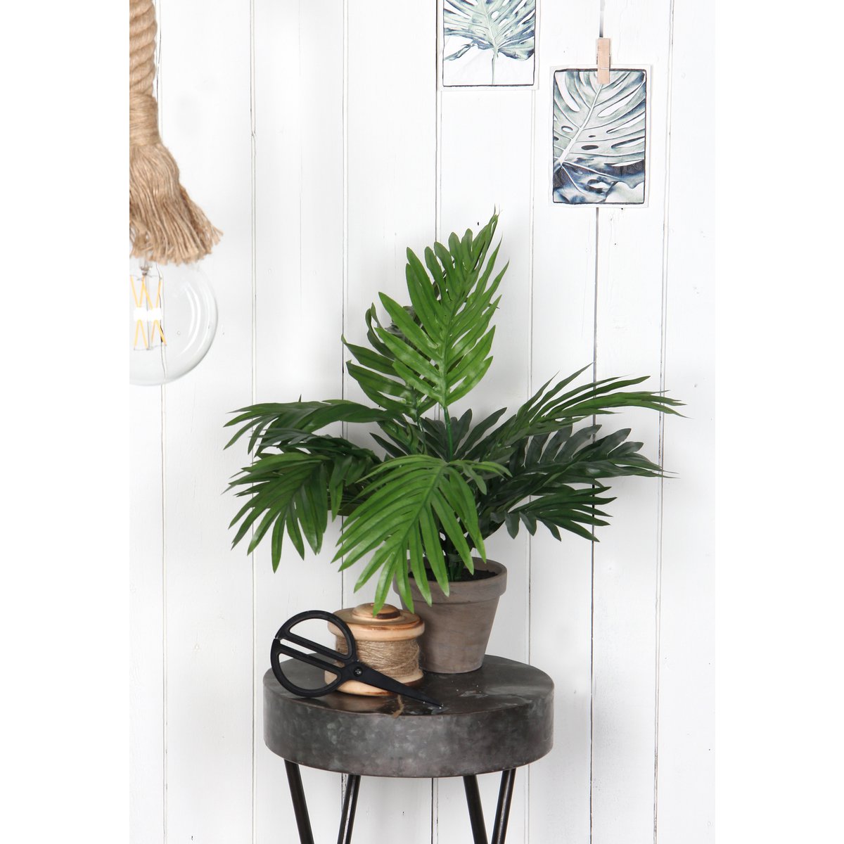 Areca Palm Kunstplant in Bloempot Stan H45 x Ø60 cm Groen