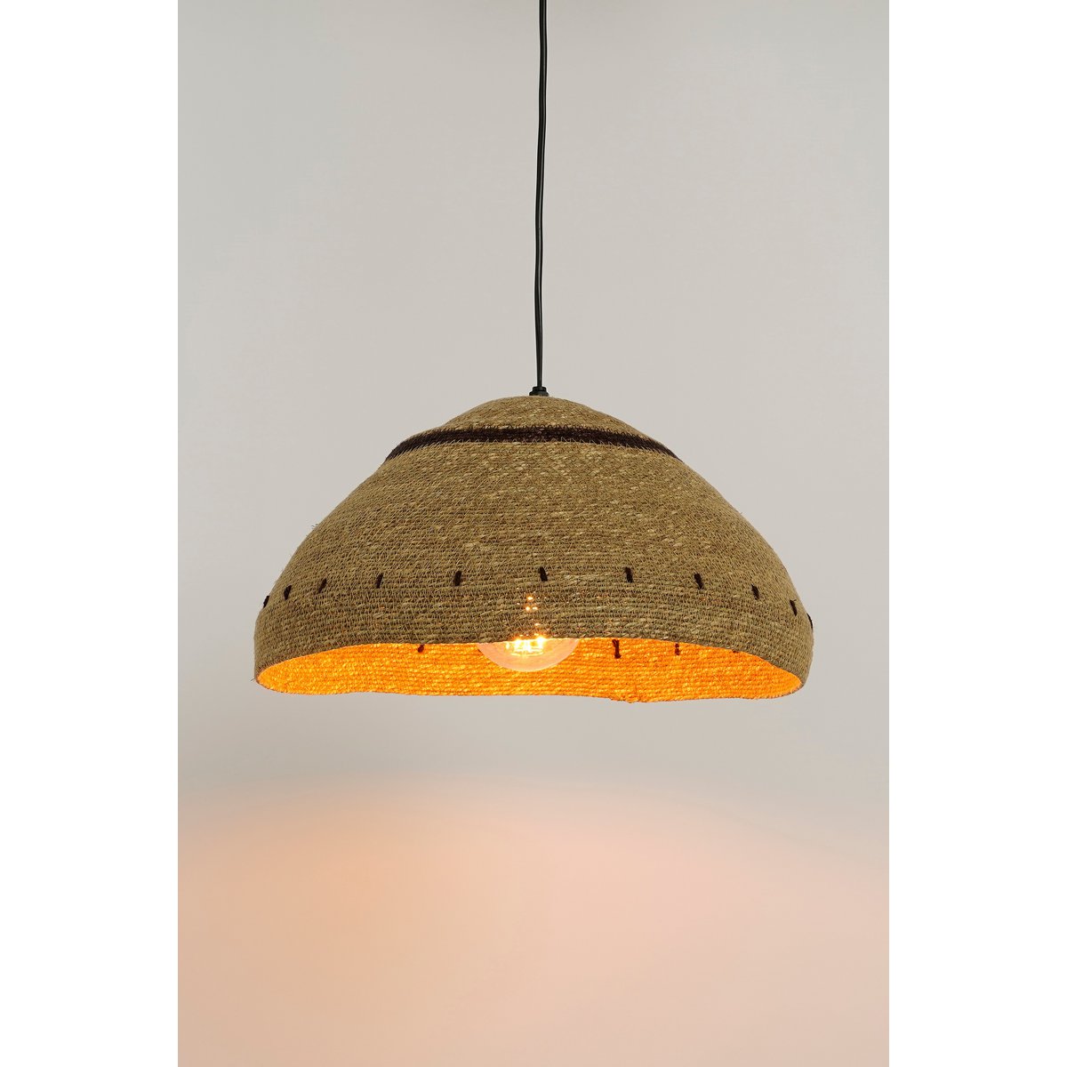 Joulz Hanglamp H22 x Ø41 cm Jute Lichtbruin