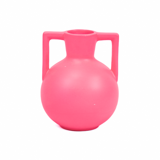 Vaas Kettlebell Keramiek Neon Roze 14,5x14,5x18,5cm