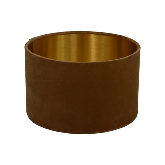 Lampenkap Rond ø32x20 Beige/goud Fluweel