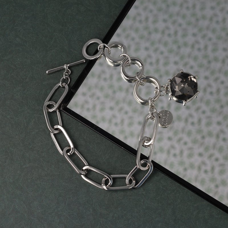 Rhodium en Kristal Armband