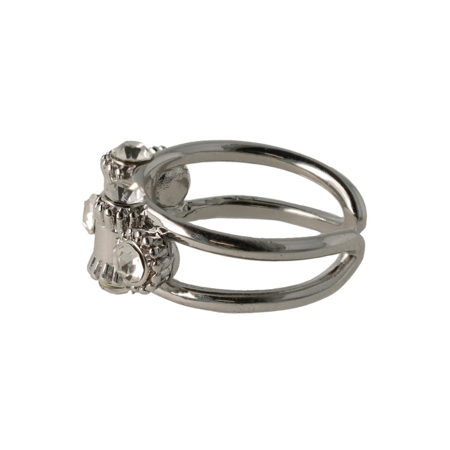 Otazu Vintage Barrel Ring Rhodium