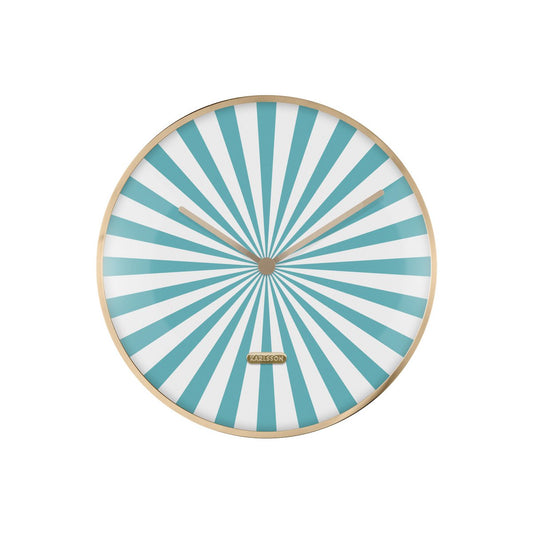 Wandklok Candy Swirl Dome Blauw