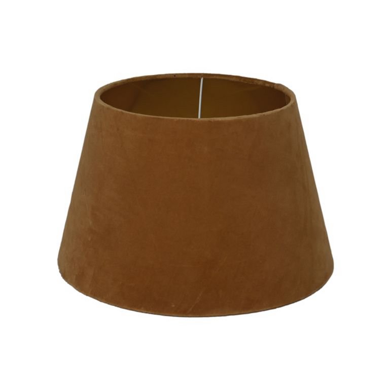 Lampenkap Rond Conish ø28 ø40x25 Beige/goud Fluweel